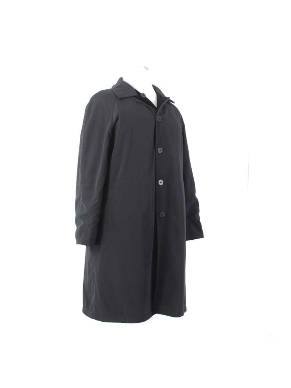 J Jill Coat Sz L Black Velour Button Pocket Collared Cotton Nylon Polyester Coat - Picture 12 of 16